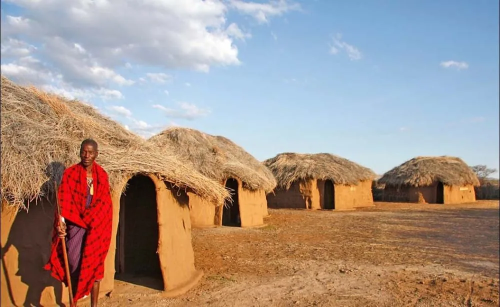 Traditional Maasai homestead in northern Tanzania